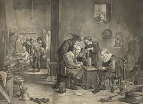 Lépicié after David Teniers the Younger (Flemish 1610-1690): 'Les Francs Maçons Flamands en Loge' en