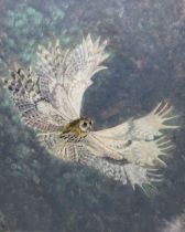 Susan Cameron (British Contemporary): Owl in Flight