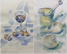 A Stylianou (Cypriot Contemporary): Crushing Garlic and Wine with Cherries