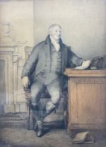 Attrib. George Francis Joseph (Irish 1764-1846) Full Length Portrait of 'John Rigge' in a Hepplewhit