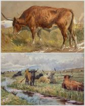 Attrib. Thomas Sidney Cooper (British 1803-1902): Cattle Grazing