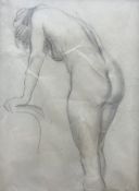 John Richard Townsend (British 1930-): 'The Artists Wife (Tina)' Female Nude Standing