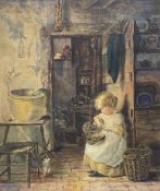 English School (Late 19th Century): Girl in the Pantry
