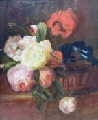 John Richard Townsend (British 1930-): Still Life of Flowers in a Vase
