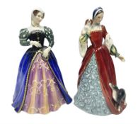 Two Royal Doulton figures comprising Mary Queen of Scots HN3142 from the 'Queens of the Realm' Colle