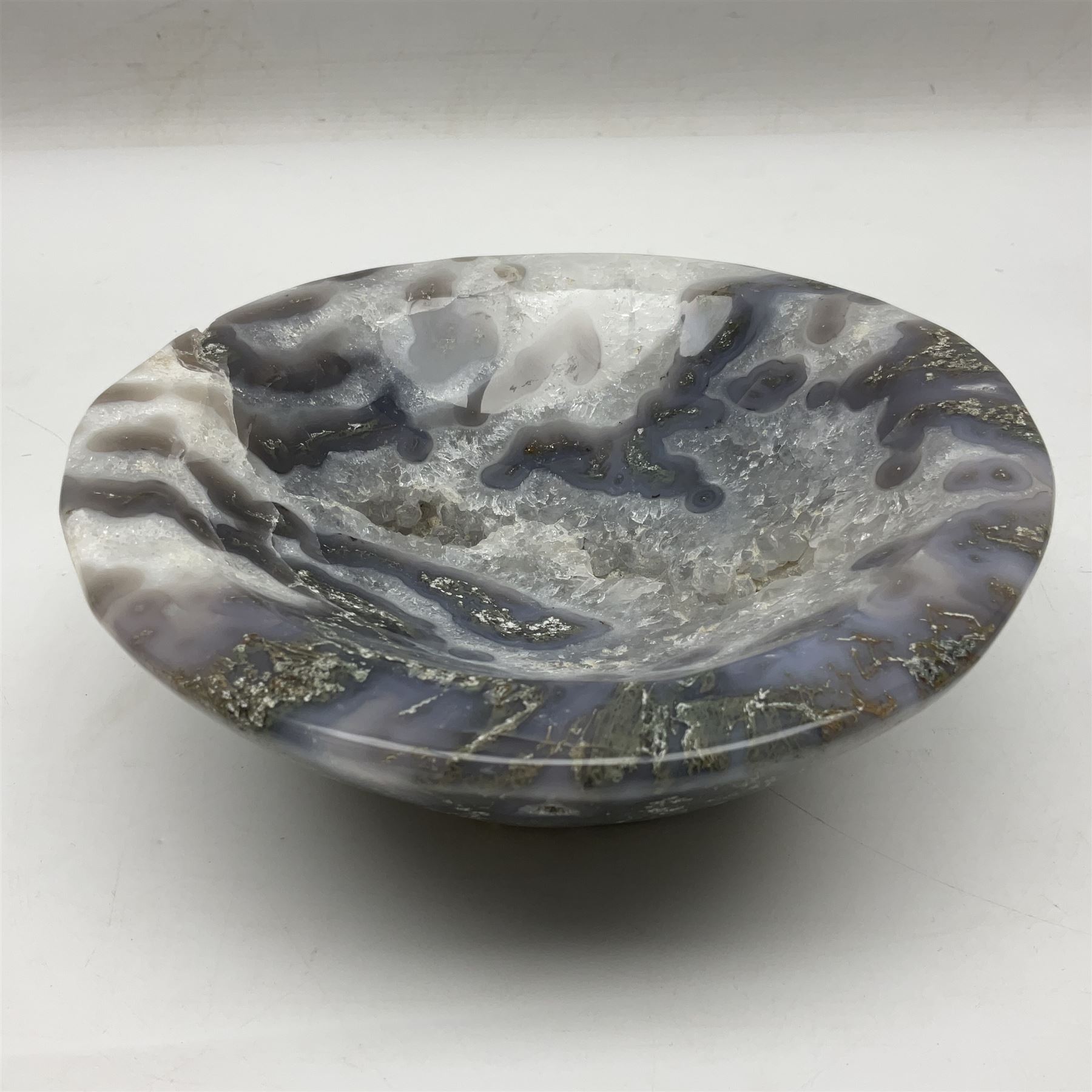 Polished agate bowl - Image 2 of 13