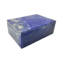 Lapis Lazuli box and cover of rectangular form