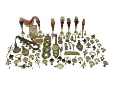 Collection of 20th century horse brasses and heavy horse decorations