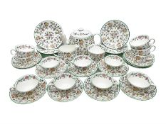 Minton Haddon Hall pattern tea service for twelve place settings