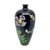 Japanese cloisonne enamel vase