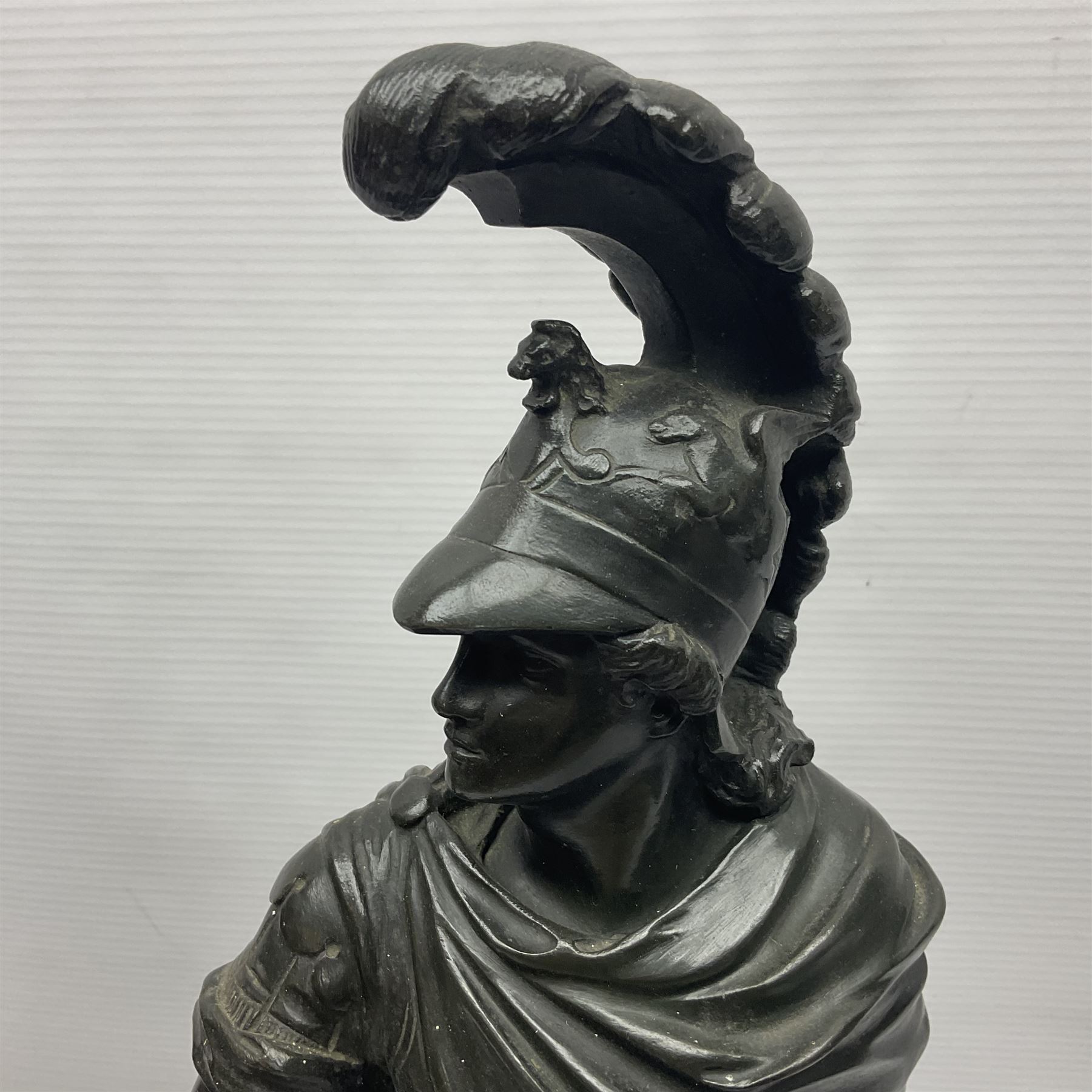 After Edouard Drouot pair of bronzed figures modelled as Roman soldiers - Image 2 of 23