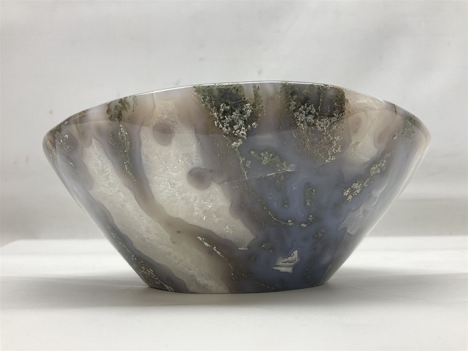 Polished agate bowl - Image 10 of 13