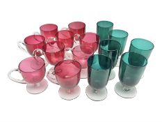 Collection of 19th century coloured glasses