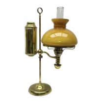Brass adjustable student's oil lamp