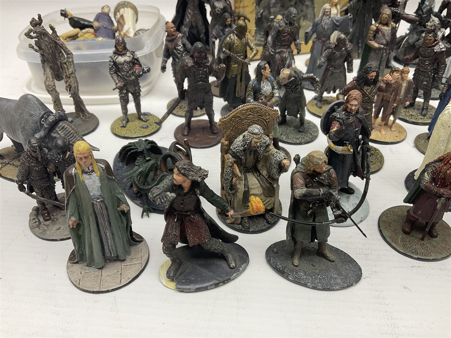 Approximately 80 NLP Lord of the Rings heavy metal painted figurines to include Fell Beast - Image 3 of 16