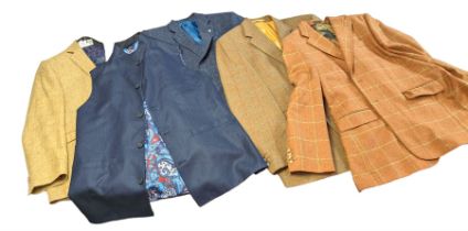 Four sports jackets and one waistcoat