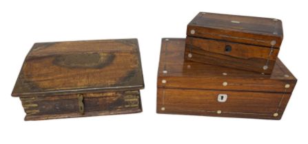 Brass bound wooden box