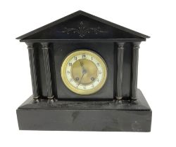 French - Belgium slate 8-day mantle clock c1900