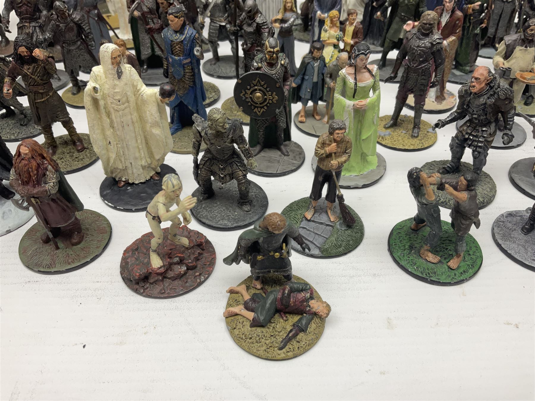 Approximately 80 NLP Lord of the Rings heavy metal painted figurines to include Fell Beast - Image 2 of 16