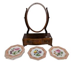 Edwardian mahogany dressing table mirror with drawers