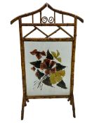 Victorian bamboo fire screen