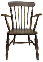 Victorian beech farmhouse chair