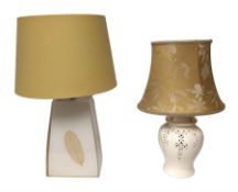 Two table lamps