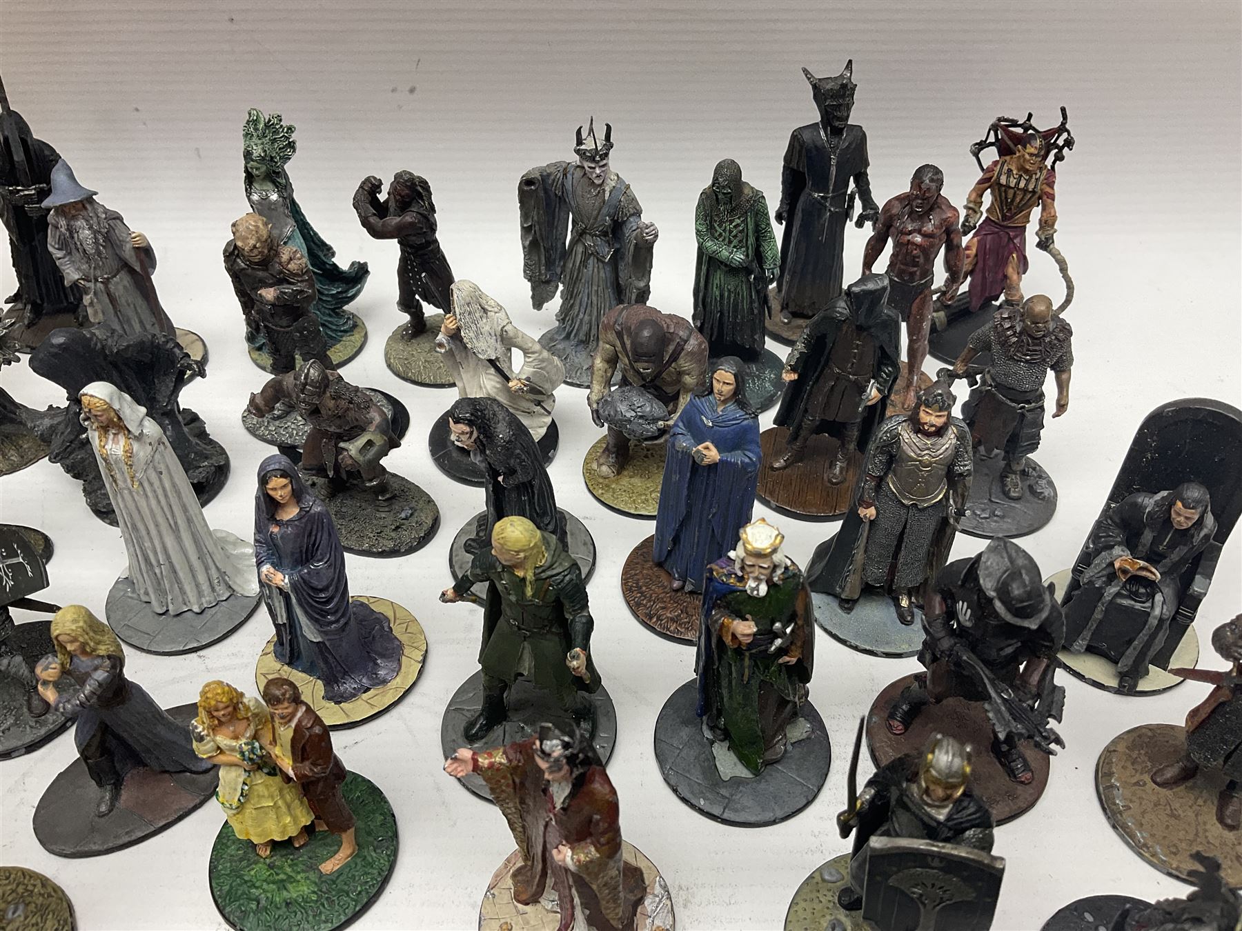 Approximately 80 NLP Lord of the Rings heavy metal painted figurines to include Fell Beast - Image 10 of 16