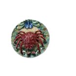 20th Century Portuguese Palissy style Majolica wall plate