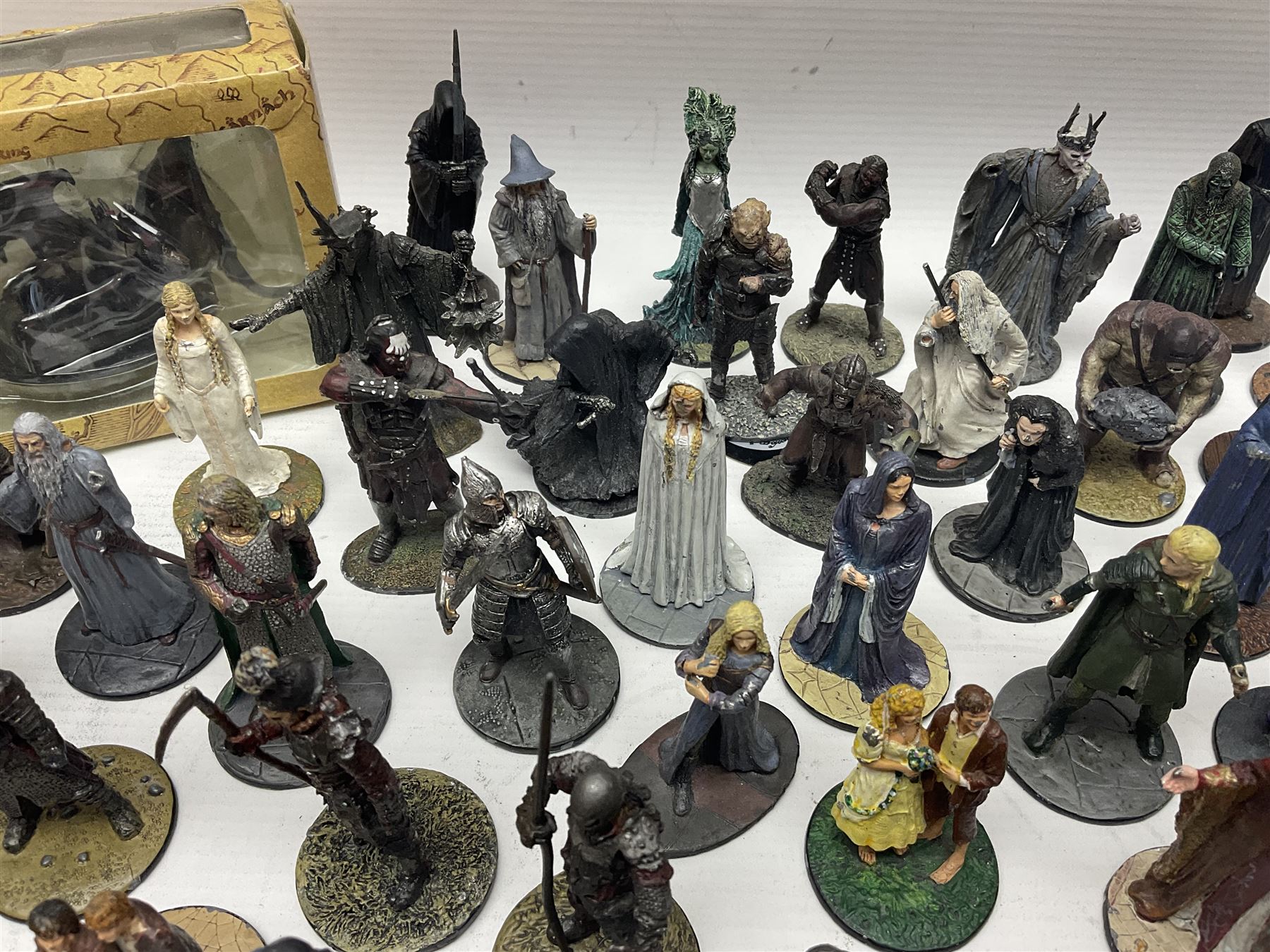 Approximately 80 NLP Lord of the Rings heavy metal painted figurines to include Fell Beast - Image 9 of 16