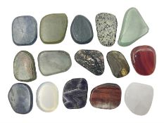 Fifteen mineral specimens