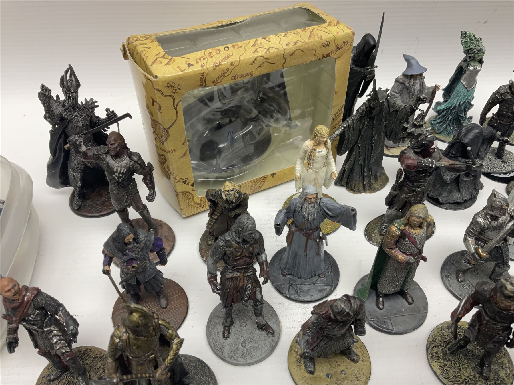 Approximately 80 NLP Lord of the Rings heavy metal painted figurines to include Fell Beast - Image 8 of 16