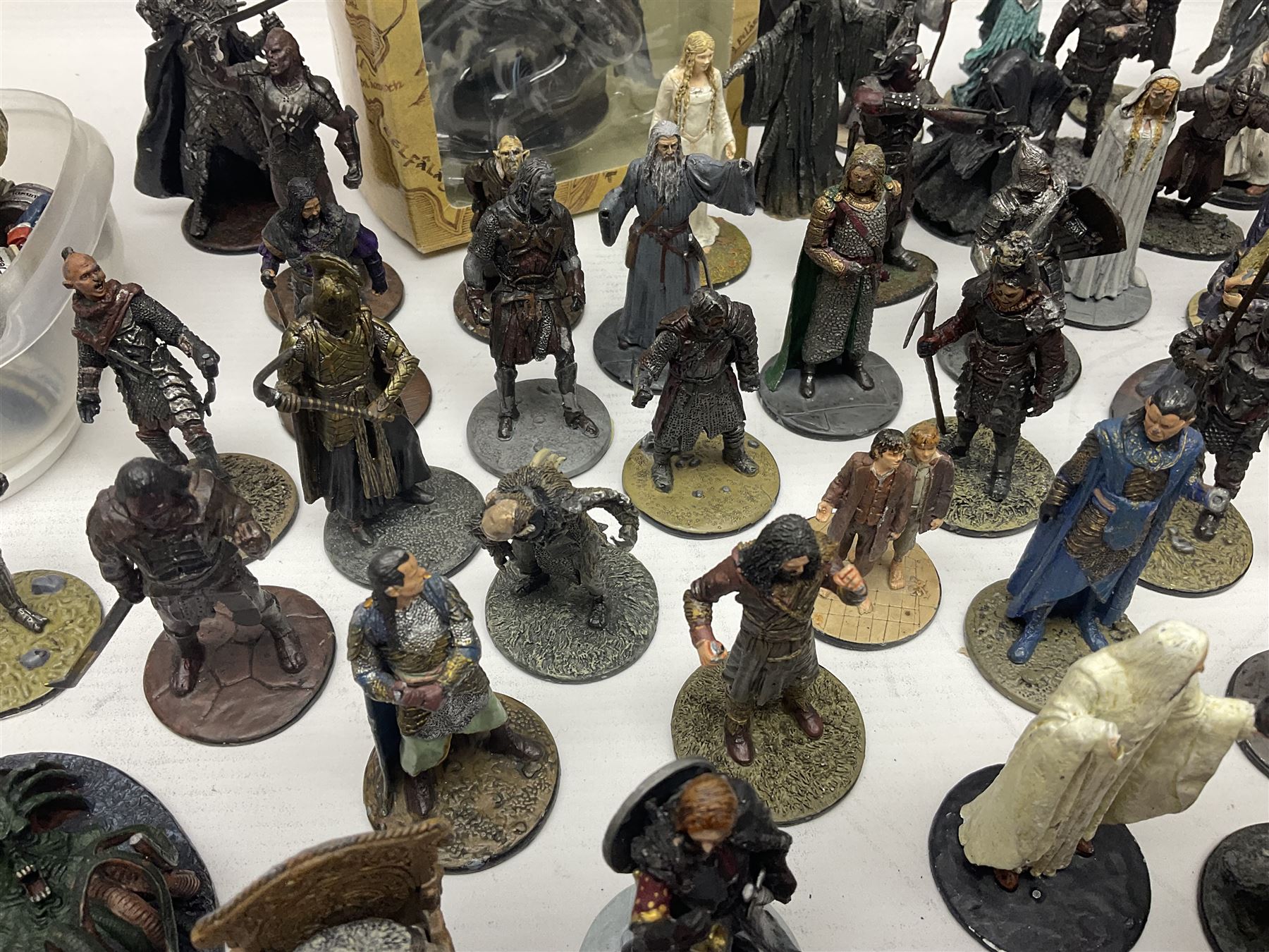 Approximately 80 NLP Lord of the Rings heavy metal painted figurines to include Fell Beast - Image 7 of 16