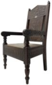 17th century design oak wainscot chair