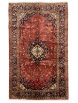 Persian Ardakan crimson ground rug