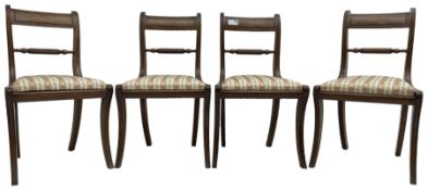 Set of four Regency period mahogany dining chairs