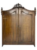 Early 20th century Italian walnut armoire wardrobe