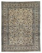 Persian Kashan ivory ground carpet