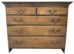 George III and later oak chest