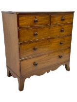 19th century mahogany straight-front chest