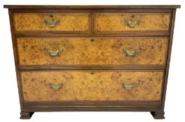 Late Victorian walnut straight-front chest