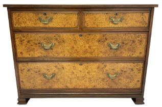 Late Victorian walnut straight-front chest