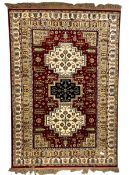 Indian woollen crimson ground rug