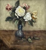 James William Booth (Staithes Group 1867-1953): Still Life of Roses