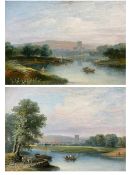 William Pitt (British fl.1851-1890): 'On the Severn' and 'The Ferry - Tewkesbury' Gloucestershire