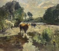 Bertram Priestman RA ROI NEAC (British 1868-1951): 'On the River Wharfe'