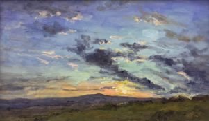 Neil Tyler (British 1945-): 'Moorland Sunset'