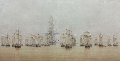 William Frederick Settle (British 1821-1897): A Naval Regatta in the Humber