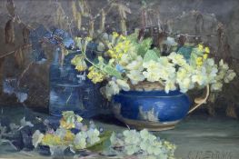 Elizabeth Trevor Sutcliffe (British 1854-1944): Still Life of Spring Flowers