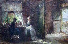 Edward Antoon Portielje (Belgian 1861-1949): Ladies Having Tea